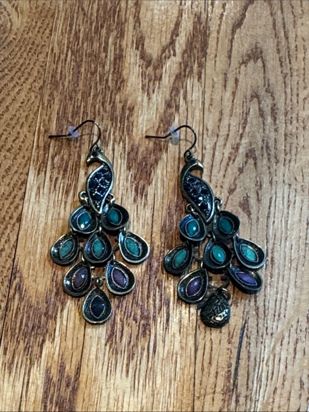Pier 1 Imports dangle peacock earrings